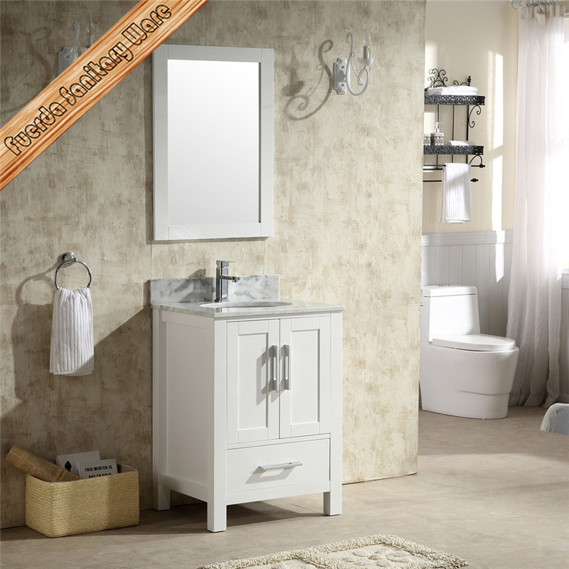 Fed-1981A 24 Inch Solid Wood Floor Standing Bathroom Vanity