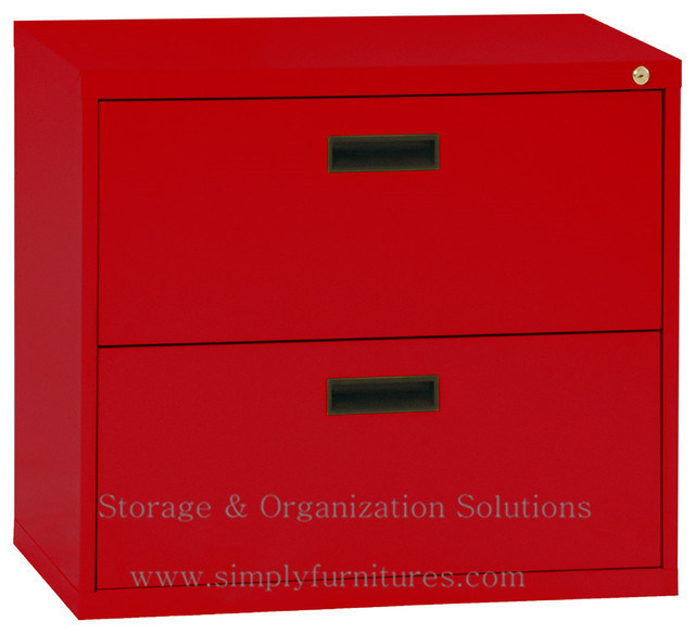 Black 2 Drawer Lockable Filing Cabinet for Office