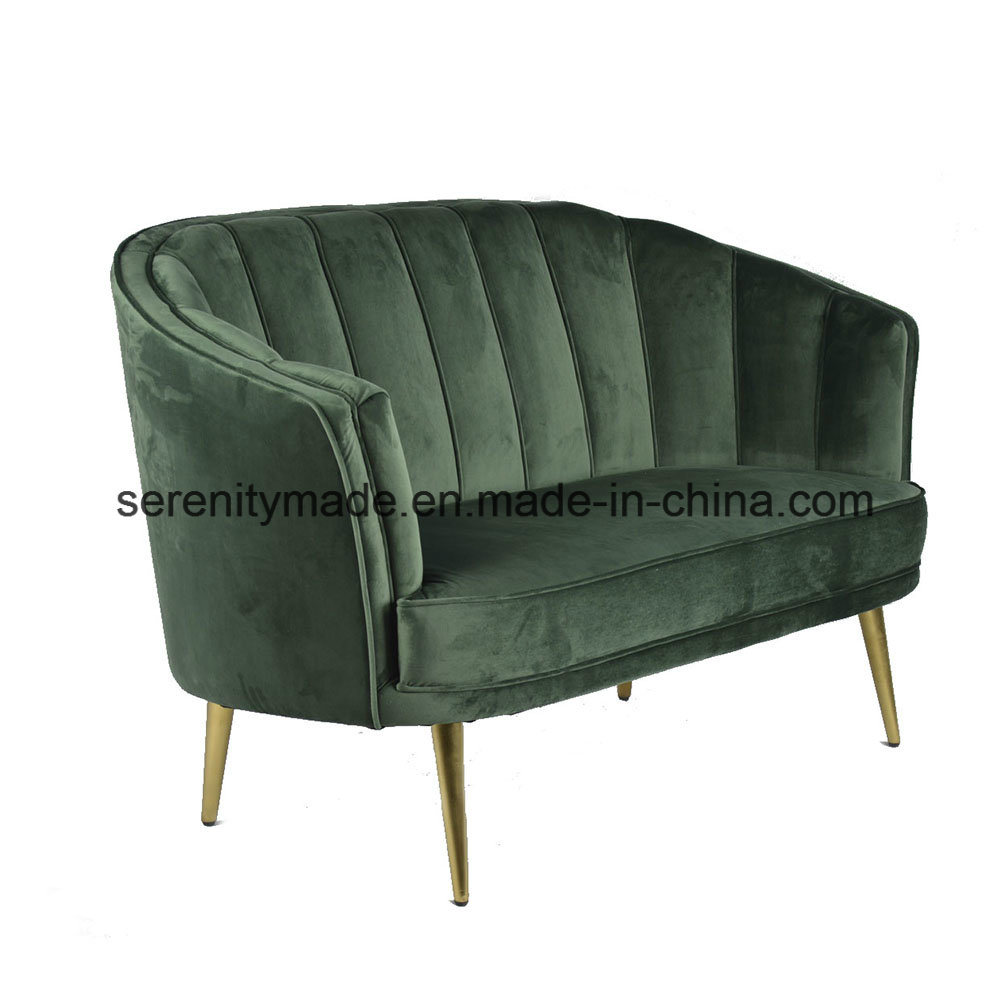 Hotel Apartment Furniture Living Room 2 Seater Velvet Sofa