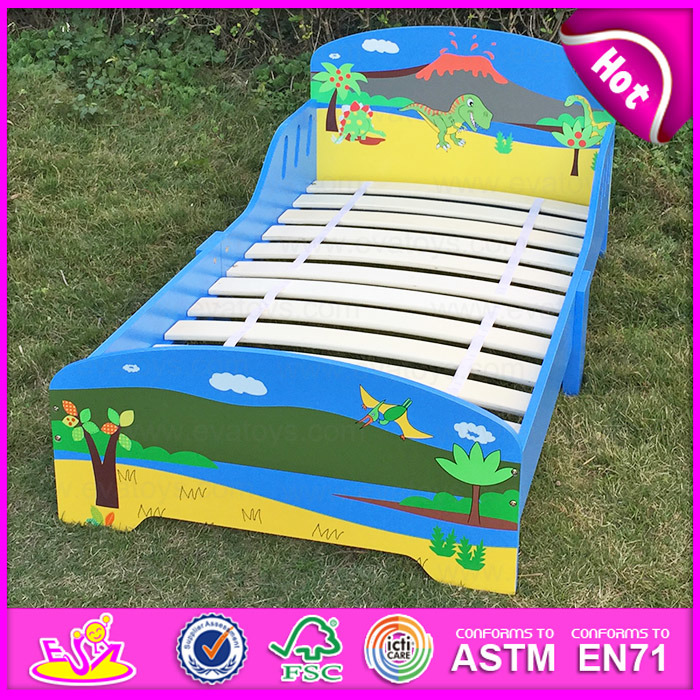 2015 New Children Wooden Bed Designs, Wood Children Cartoon Bed, Wooden Children Bed W08A012