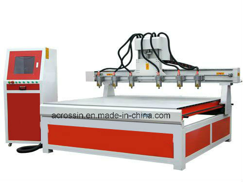 Multi Spindles 4 Axis CNC Router Machine with 3D Rotary for Engraving Wood, Soft Metal,