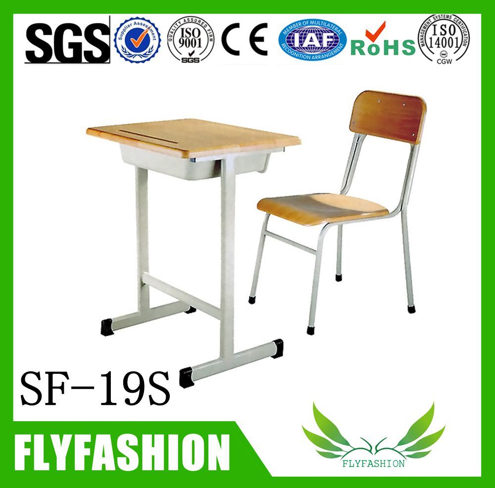 Factroy Cheap Wood Desk and Chair School Furniture University Desk Sets for Sell