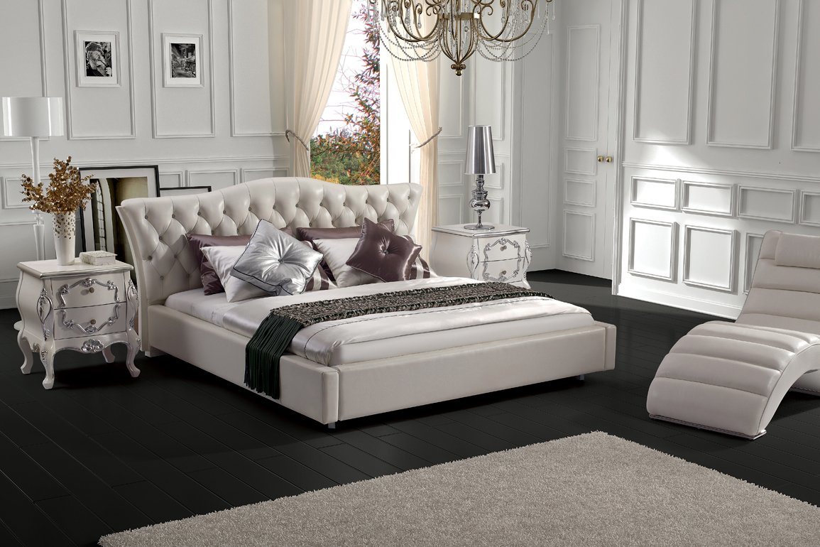 Modern Rayal Genuine Italian Leather Bed (SBT-5817)