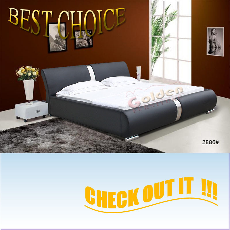 Soft Leather Double Bed (2889)