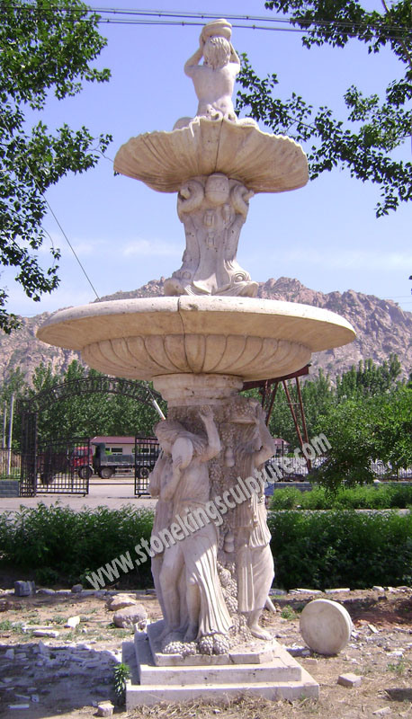 Hand Carved Marble Fountain for Garden Decoration