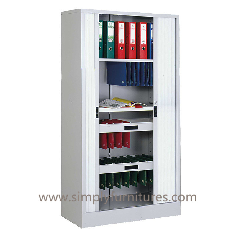 Tambour Door Stationary Steel Cabinet