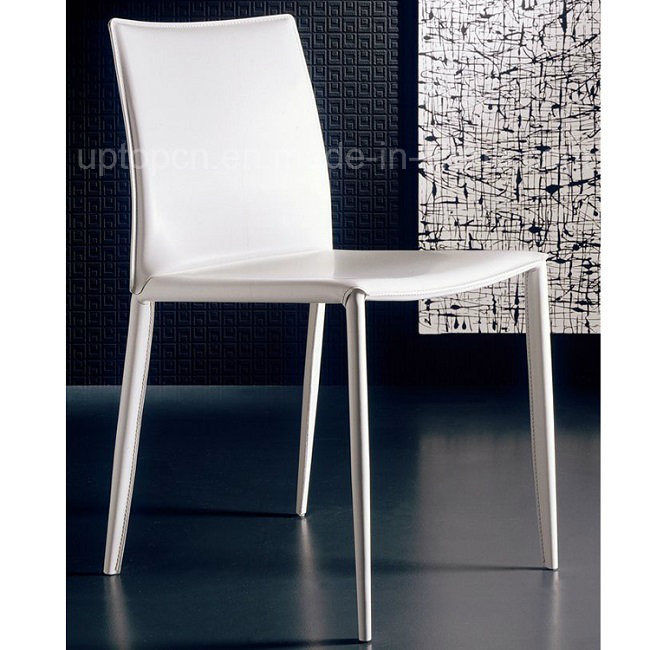 Good Quality White Stacking Commercial Leather Fine Dining Chair (SP-LC215)