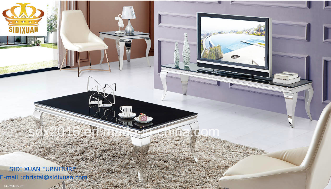 2016 Simple Style Modern Stainless Steel TV Table, TV Stand for Living Room Furniture