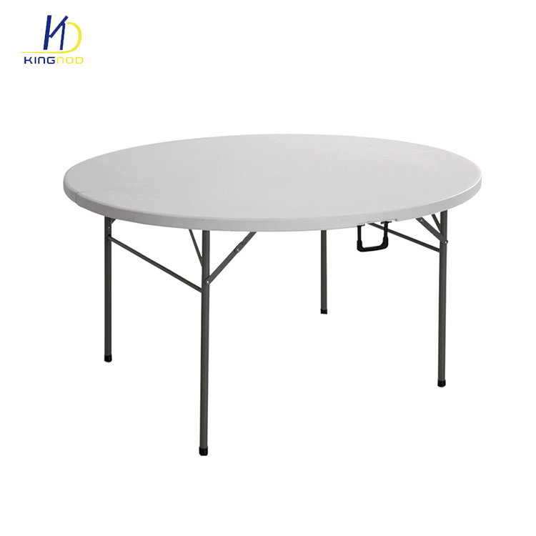 HDPE Big White Plastic Round Wedding Banquet Dining Folding Table