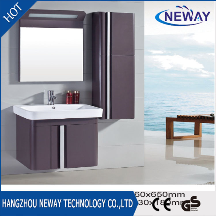 PVC Wall Ceramic Top Modern Cabinet for Bathroom