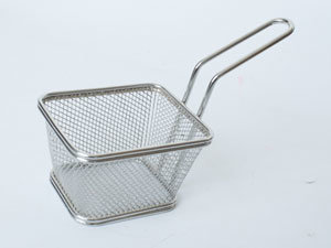 Stainless Steel Mini Fry Basket, Present Fried Food, Table Serving, Small Size