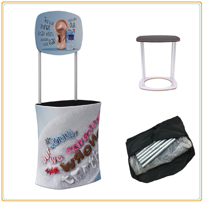 Portable Folding Tension Fabric Exhibition Promotion Counter