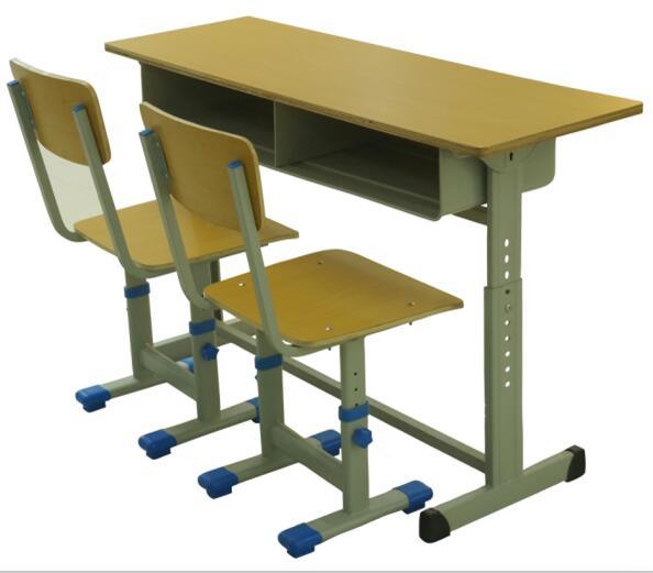 School Furniture Type Wood Student Double Desk Chair