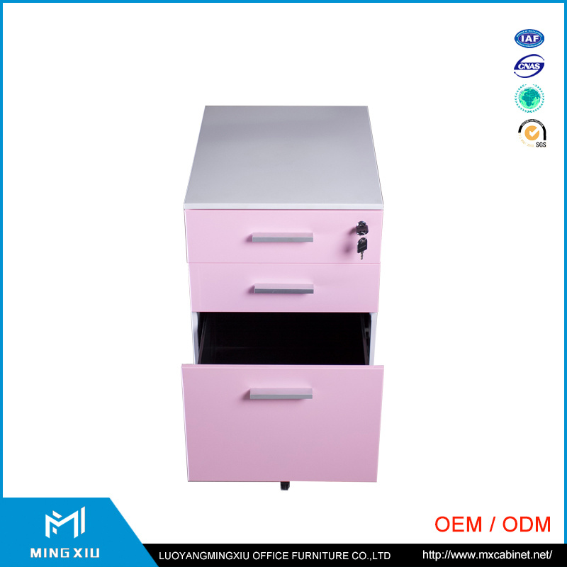 China Manufacturer Office Furniture Colorful Steel 3 Drawer Metal Filing Cabinet