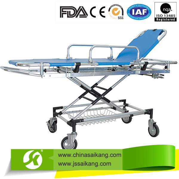 Skb040 (B) Back Adjustable Transfer Trolley, Hospital Stretcher Trolley