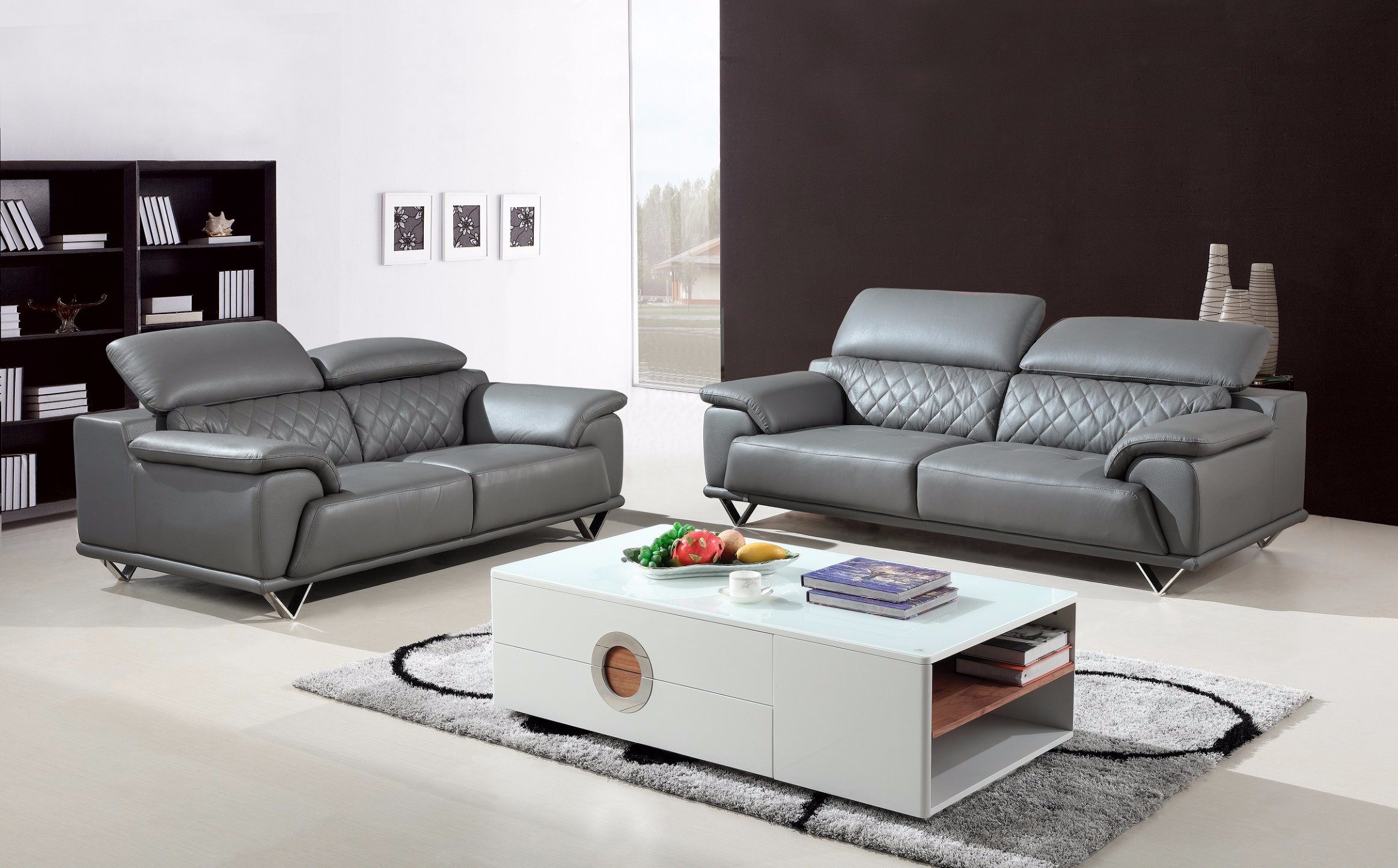 Italian Genuine Leather Good Quality Modern 1+2+3 Sofa (SBL-9210)