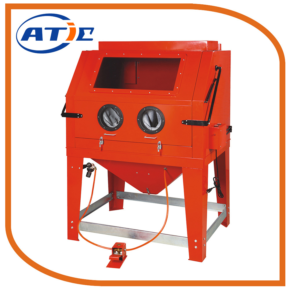 Glass Bead Blasting Cabinet Machine, 990L Industrial Blasting Cabinet