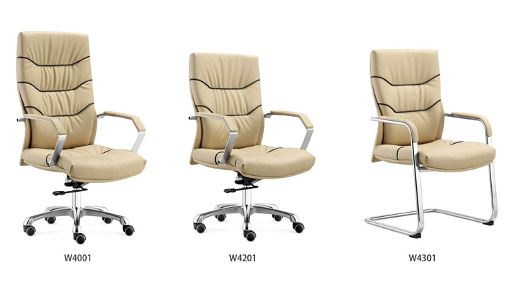 Modern Ergonomic Reclining Leather Director Executive Office Chair