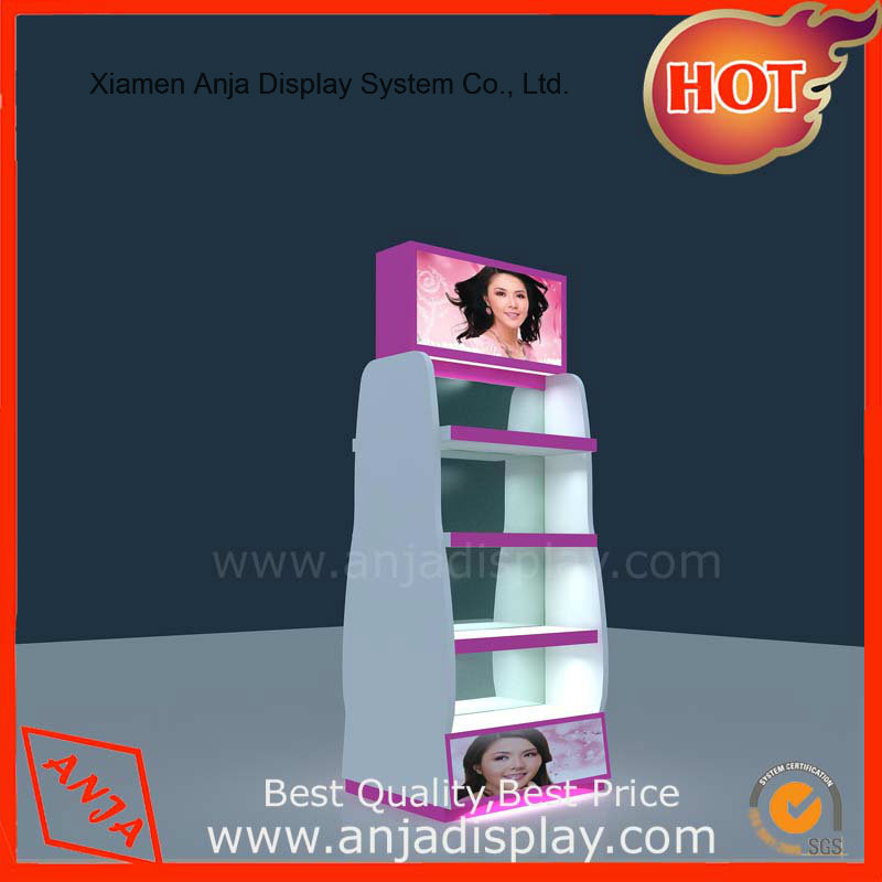 Wooden Cosmetic Display Stand Cosmetic Display Shelf