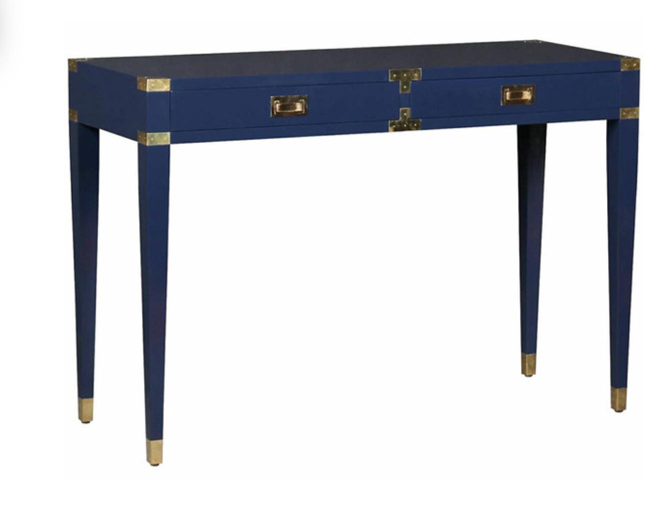 Chinese Lacquered Console Table with Brass Detail Lwd534