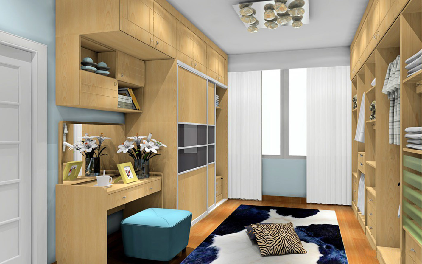 Melamine Walk-in Closet Wardrobe (zy-037)