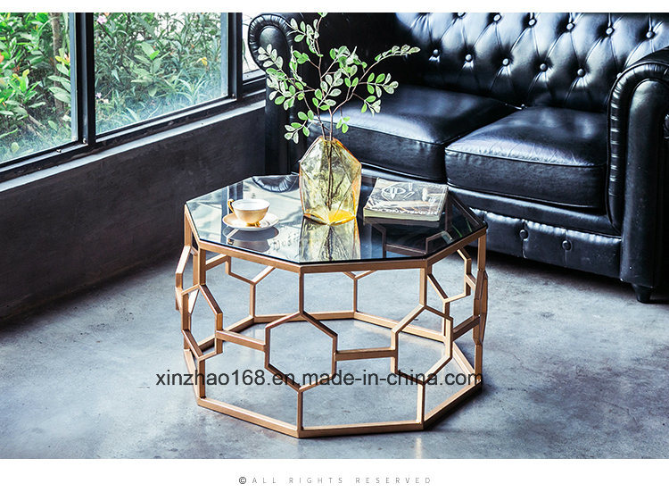 Samll Coffee Table Cheaper Table with Glass Top Table