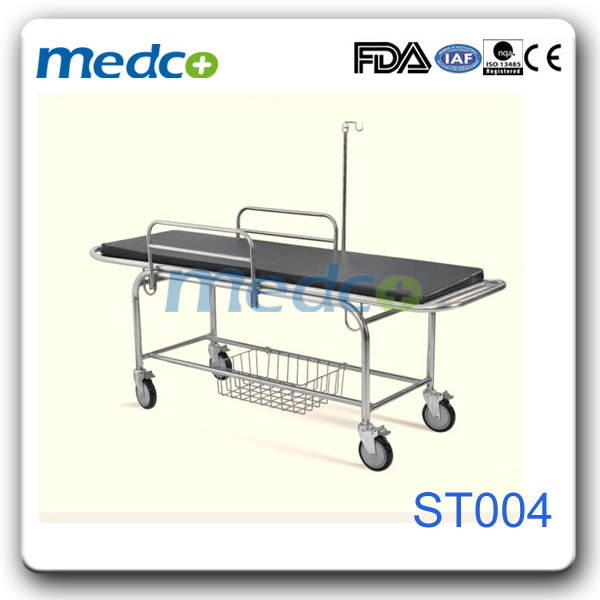 Stainless Steel Hospital Ambulance Transfer Stretcher, Medical First Aid Devices Trolley