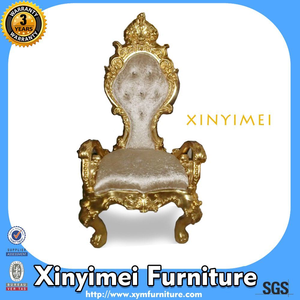 King and Queen Throne Chairs for Hotel for Wedding Babnquet Eleglant Glassy Style Cheap Wholesale (XYM-H114)