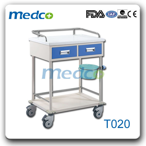 Hospital Ward Room Nursing Care Medical Dental Trolley with Drawer