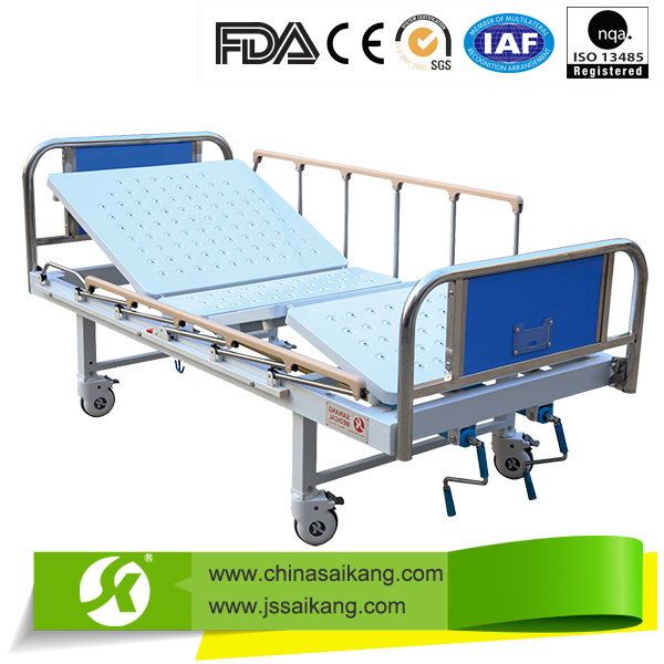 Sk042-3 Durable Two Functions Hospital Manual Crank Bed