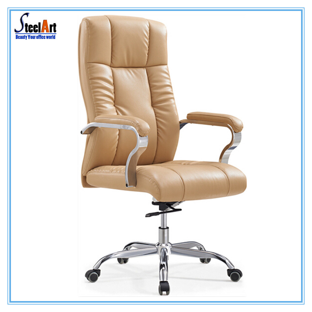 Height Adjustable Swivel Executive Leather Chair