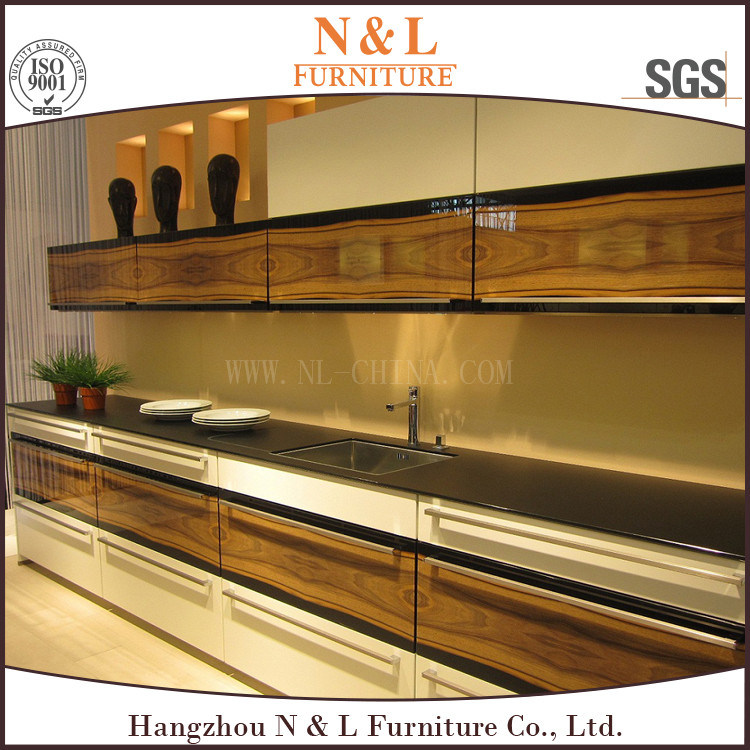 Customized Wooden Veneer Kitchen Cabinet