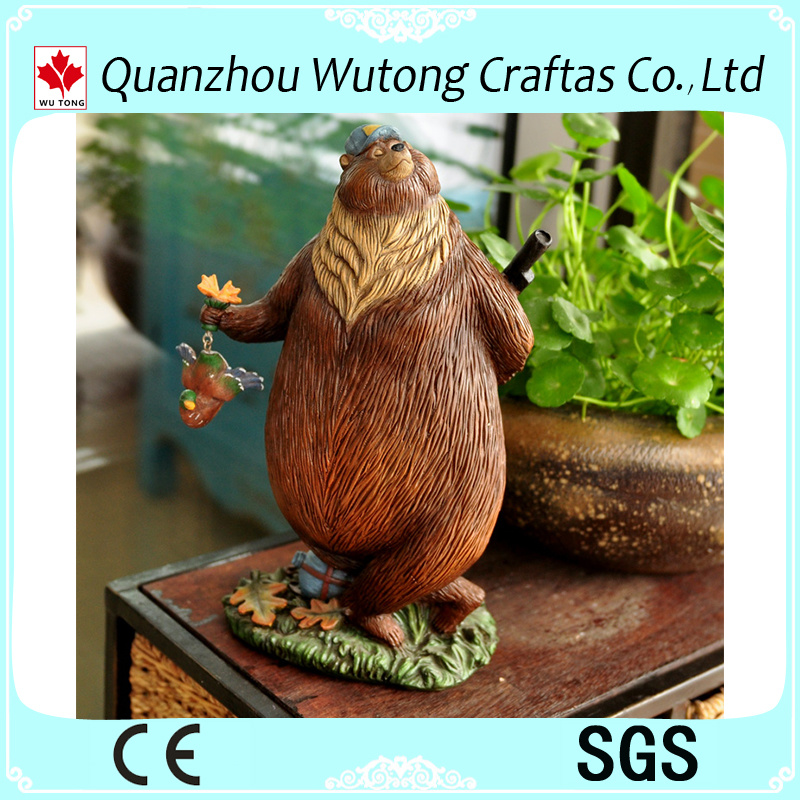 Creative American Home Decoration Animal Wholesale Resin Bear Figurines