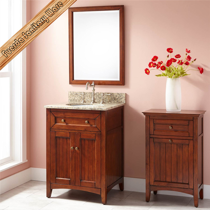 Fed-346A Cherry Solid Wood Bathroom Vanity Mini Bathroom Cabinet