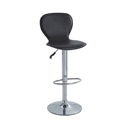 Black Color Upholstered Synthetic Leather Swivel Bar Stool (FS-406)