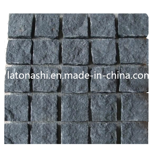 Natural Black Basalt Paving Cobble Stone for Driveway, Garden, Landscape