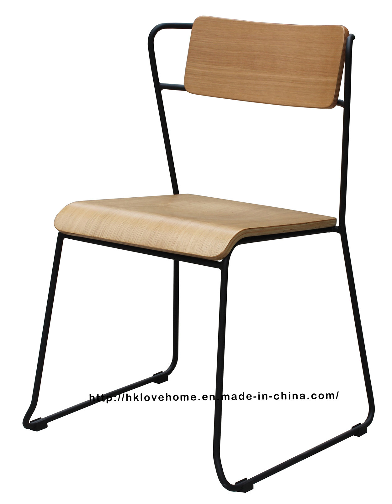 Modern Metal Furniture Plywood Side Dining Chair