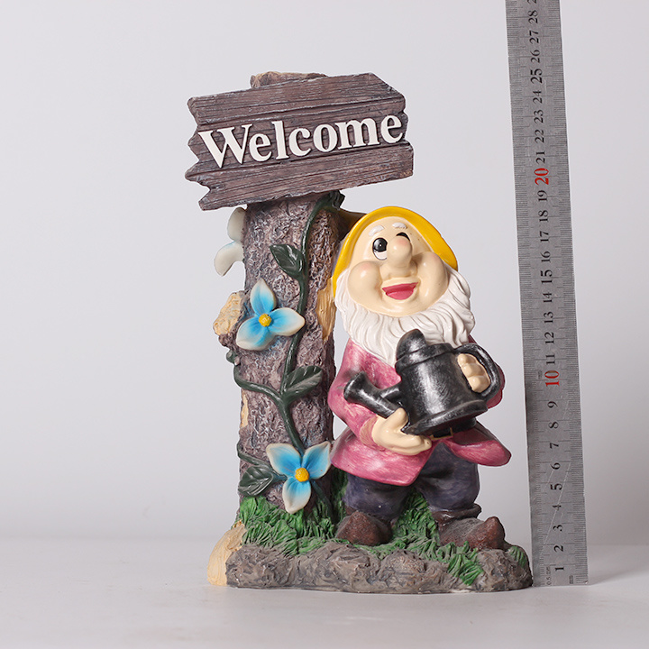 Dwarfs Happy Figurine Happy Statue Home and Garden Decor