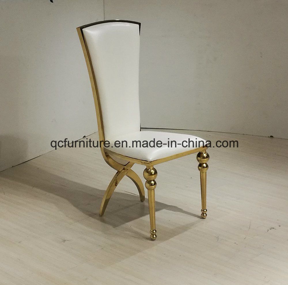 PU Cover Dining Chairs Stainless Steelframe Metal Chair