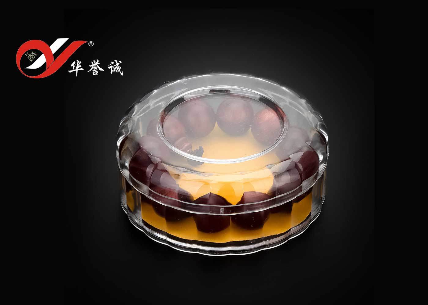 Round Shape Bracelet Display Plastic Box with Separate Cover