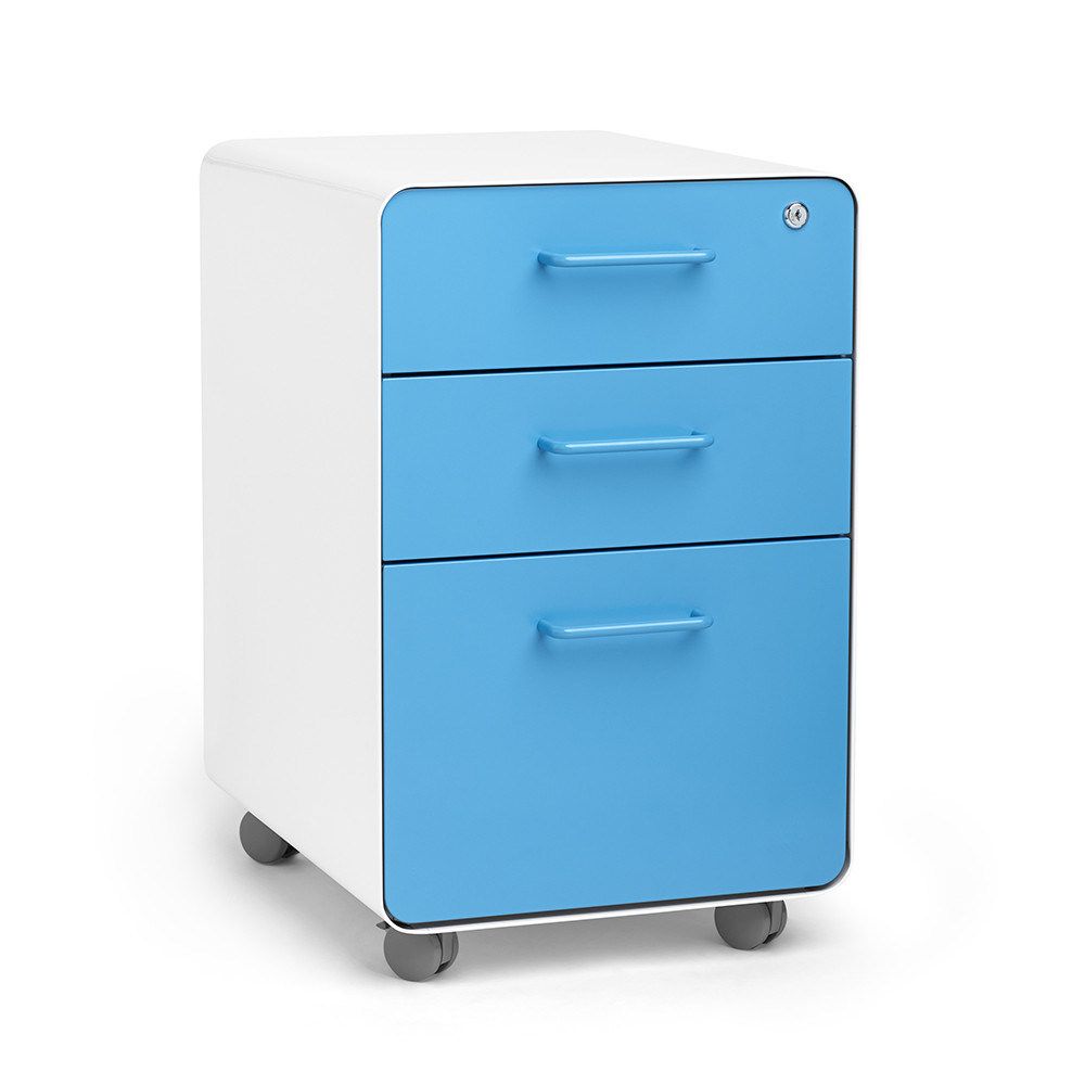 Small 3 Drawer Under Desk Mobile Filing Cabinet for Office