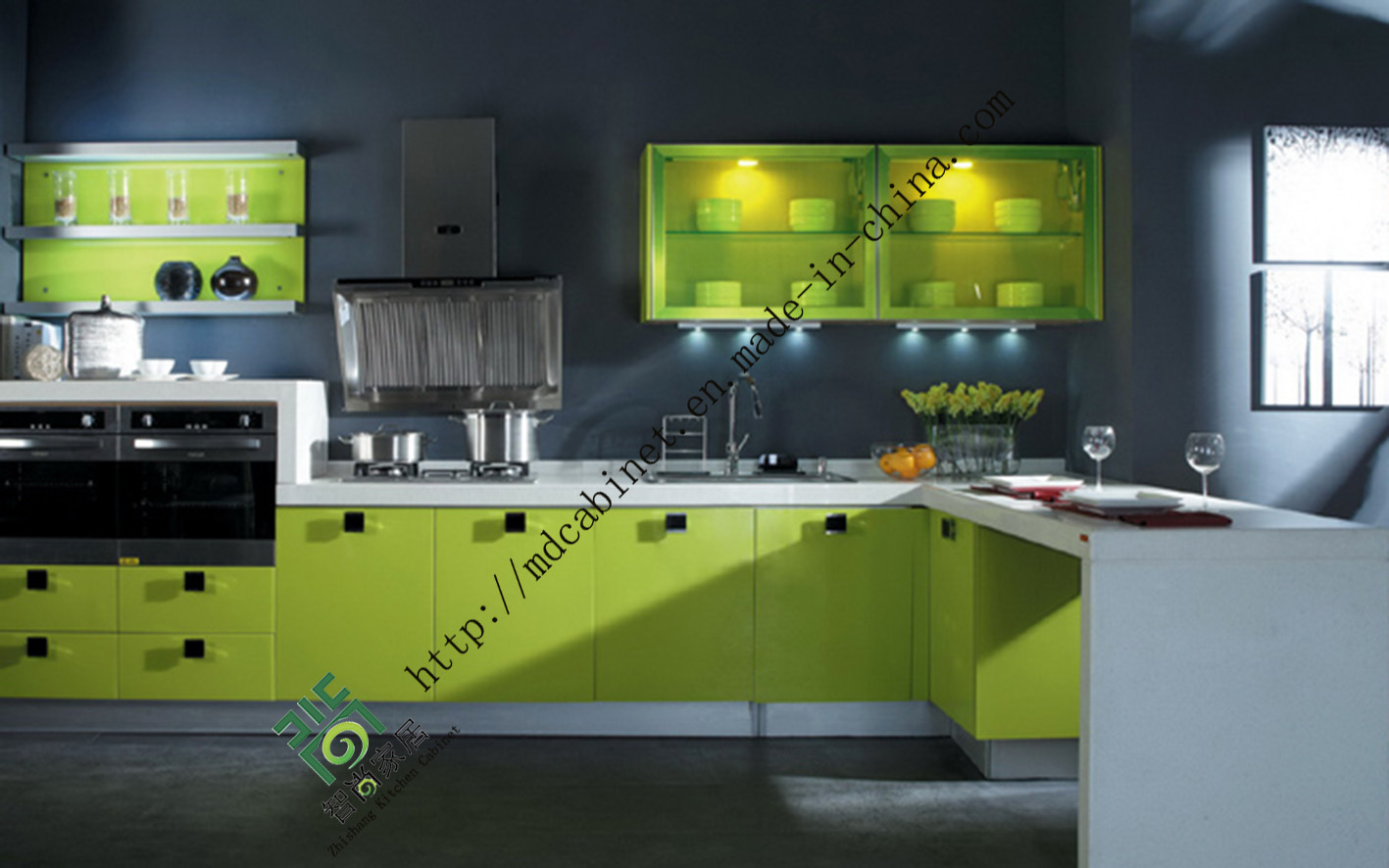 Best Quality Innovative Acrylic Kitchen Cabinet Design (zs-237)