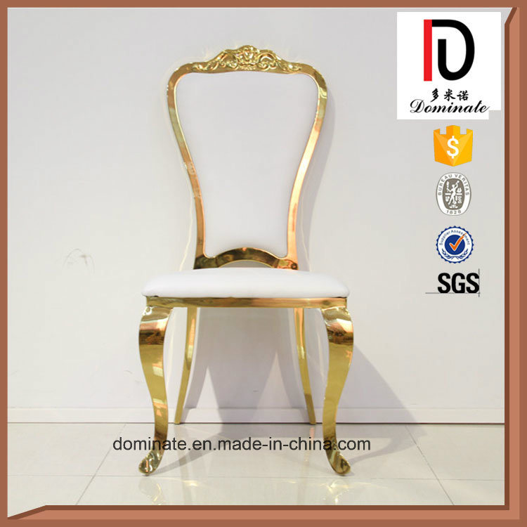 Original Modern Style White Leather Gold Dining Chair