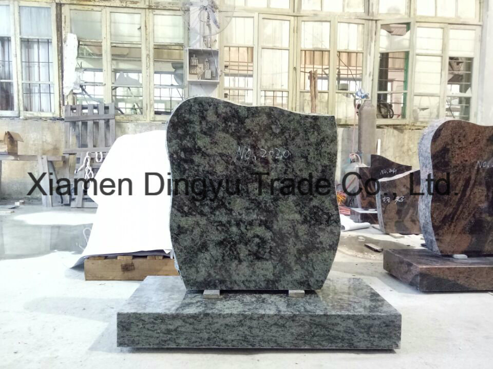 Olive Green Granite Tombstone