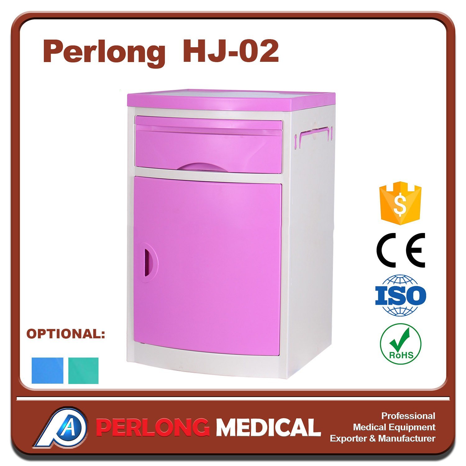 ABS Bedside Cabinet with Locker Optional Hj-02