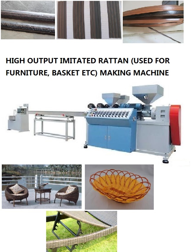 High Output PE Imitation Rattan Cane Extrusion Production Line