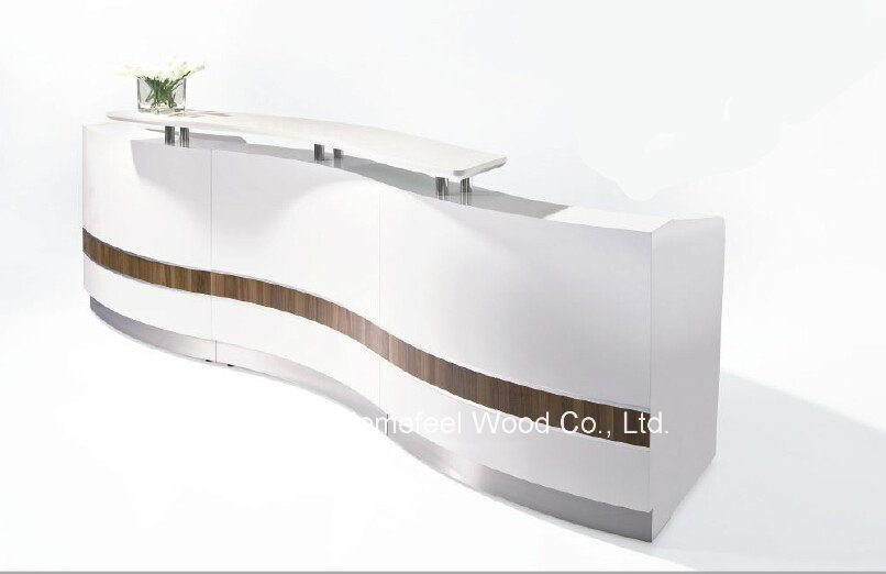 Curved Shaped Reception Table Design (HF-R026)