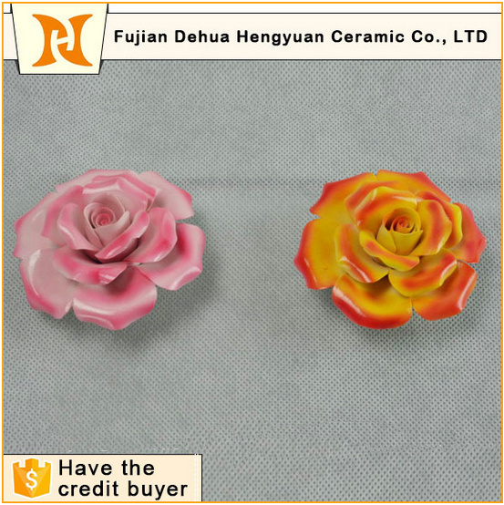 Wholesale Handmade Small Ceramic Flowers Craft for Decoration