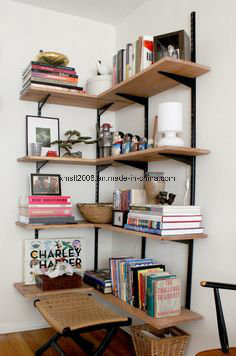 Corner Bookshelf for Livingroom Furniture in Wooden