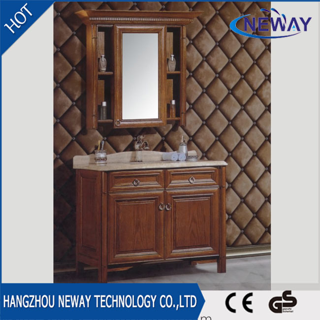 Wholesale Oak Wooden Antique Bathroom Cabinet Furniture